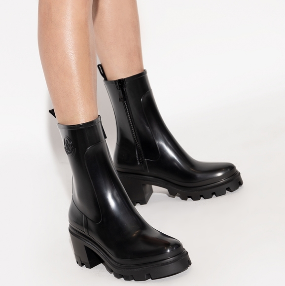 Moncler Women's LoftGrip Dark Pink Rain Boots | New! | Size 8.5 | NWT | - Picture 4 of 15